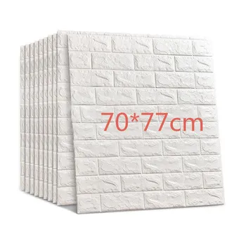 

3D Brick Wall Stickers DIY Self Foam Waterproof Decor Wall Covering Wallpaper For TV Background Kids Living Room