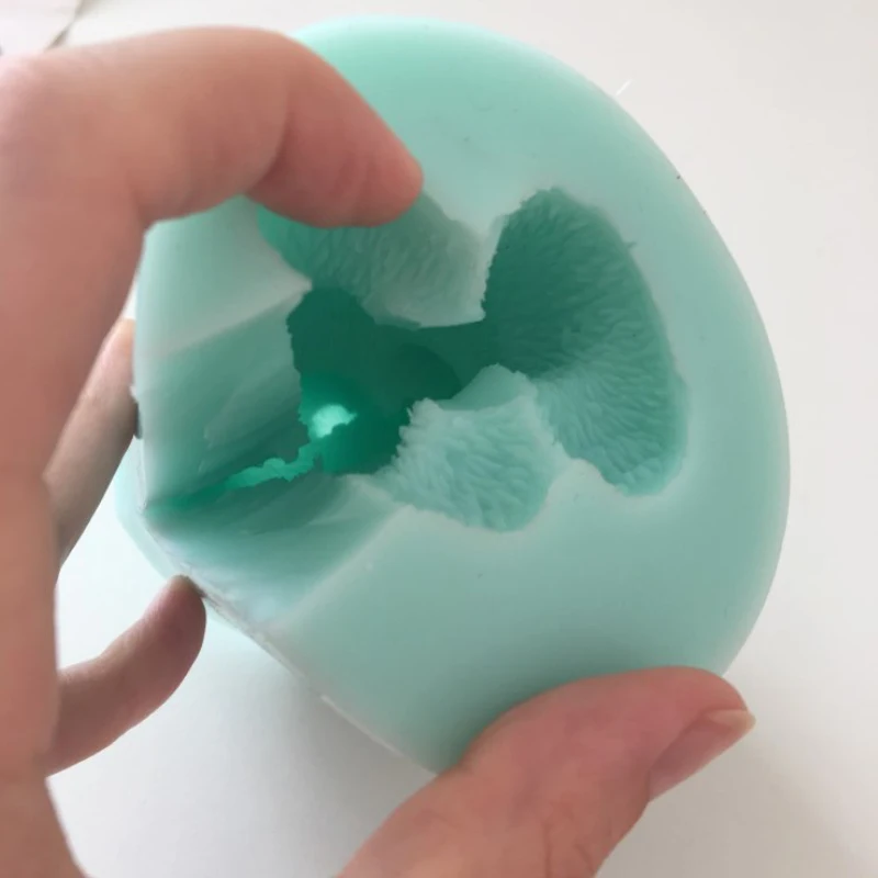DIY 3D Craft Molds Teddy Bear with Flowers shape Animals silicone Mold Christmas Cake Decoration Tools Soap Mold Bakeware Crafts
