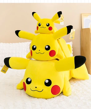 20-50CM Big Size Pikachu Plush Doll Creeping Pokemon Sleeping Pillow Stuffed Toy Appease Birthday Present Christmas Baby Gift