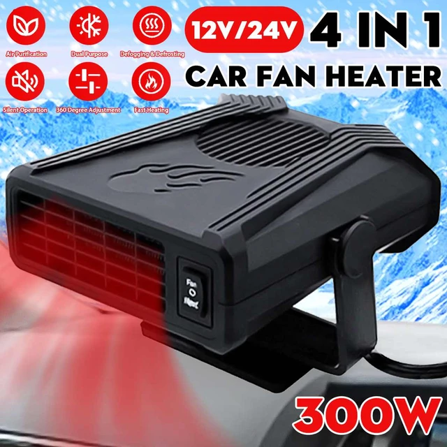 Sèche-vitre électrique Portable 2 en 1, 12V/24V, désembuage, désembuage et  dégivrage pour voiture, ventilateur de refroidissement et de chauffage -  AliExpress