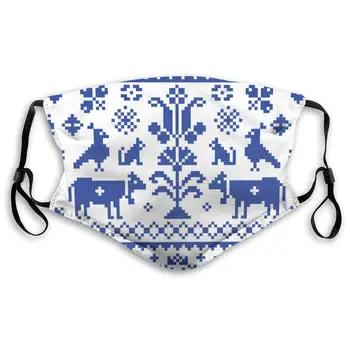 

Flowers and Animals Pattern Unisex Anti-Pollution Mask Dust Mask with Filter Mask Black