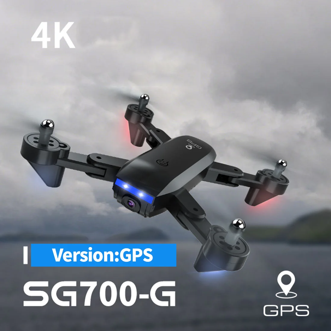 GPS Дрон SG700G Wifi FPV 1080P 4K HD Двойная камера 50x зум оптический поток Двойное положение RC