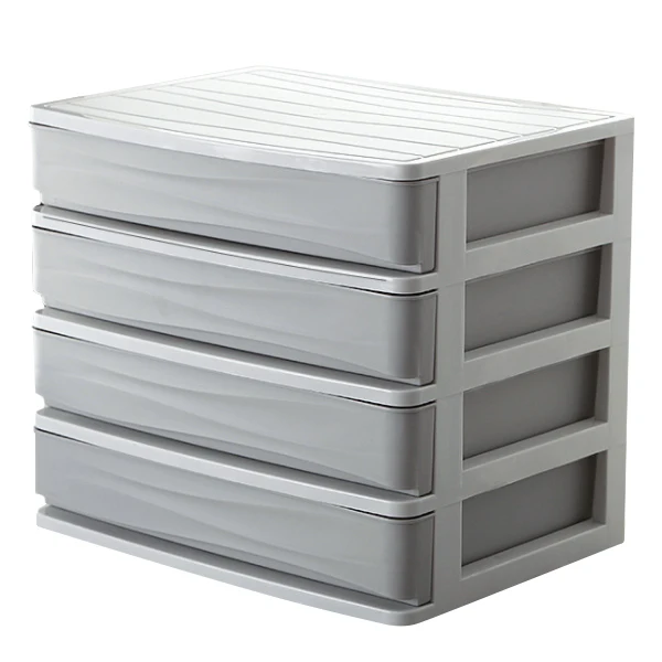 Gray-4 layer Splicable ящик для макияжа Organiz домашняя коробка для хранения настольный контейнер для сортировки офисный файл коробка для хранения мелочей - Цвет: Gray-4 layer