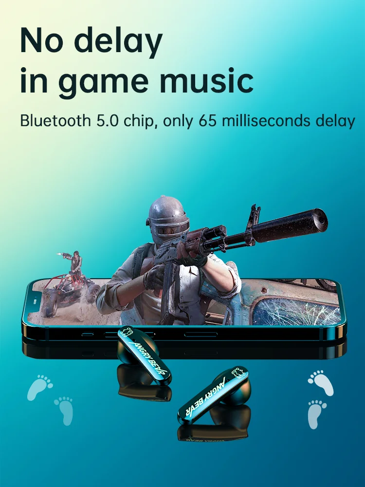 Wireless Bluetooth Headsets In-Ear Earphone HIFI Heavy Bass No Delay Long Battery Life Sports Waterproof For Xiaomi Huawei Apple