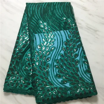 

christmas green latest french lace fabrics lace fabric tissu dentelle sequin lace fabric evening dress 2019 high quality5yard