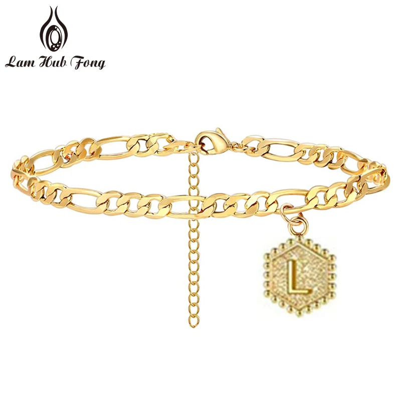 26 Capital English Letter Anklets Infinity Round Bead Pendant Lovers' on Leg Barefoot Chain Fashion Jewelry for Women | Украшения и