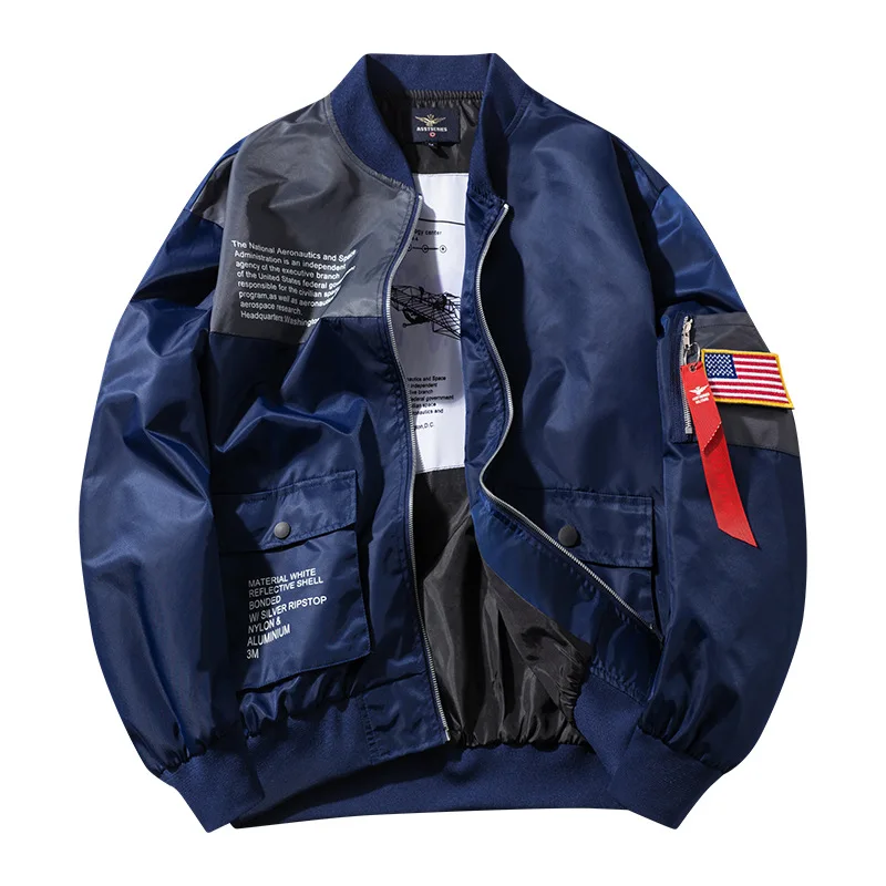 Новая куртка-бомбер, мужская куртка пилота ВВС MA-1, Мужская Уличная одежда в стиле хип-хоп, милитари, тонкое пальто, оранжевая куртка-бомбер в полоску, мужская куртка