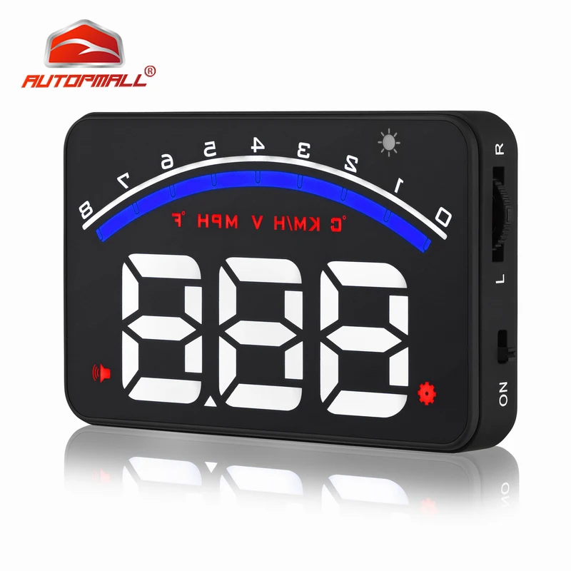 

2019 Head Up Display HUD Display Car OBD Car HUD Speedometer Over-speed Alarm Driving Distance Windshield Heads Up Car Display