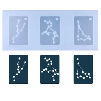 

DIY Crystal Epoxy Mould Constellation Jewelry Pendant Silicone Mold with Hole