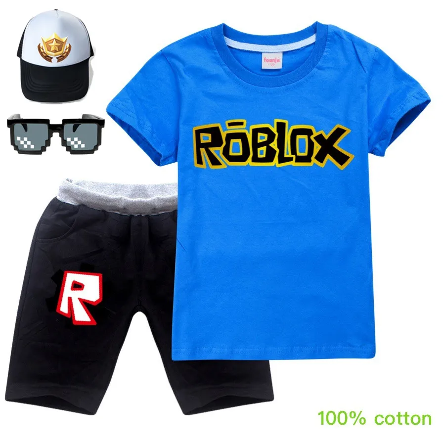 Roblox Summer Boys Clothes Sets Baby Toddler Outfits T Shirt Pants Girl 4 Piece Kids Sport Suit Children Clothing 2 16 Years Game Costumes Aliexpress - outfits roblox girl pictures