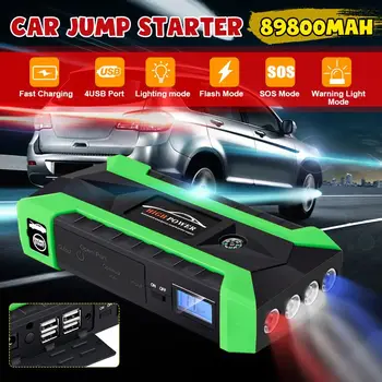 

89800mAh Car Jump Starter 12V 4USB 600A Portable Car Battery Booster Charger Booster Power Bank Starting Device Car Starter