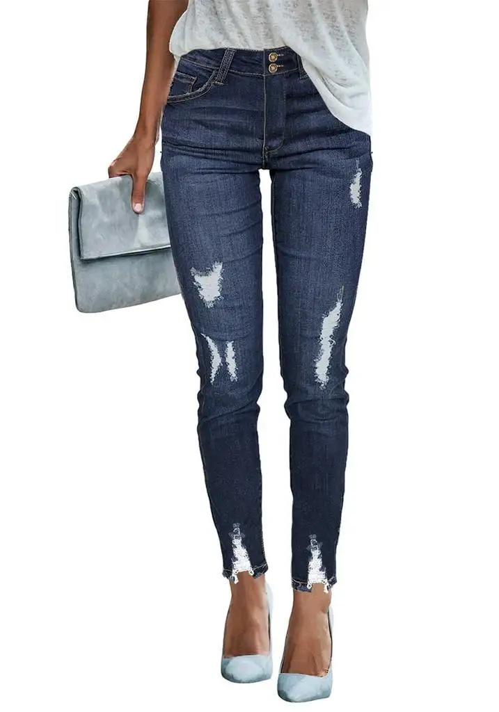 Jeans for women Classic Mid-Rise Faded Slim Denim Pants Jeans woman 2020
