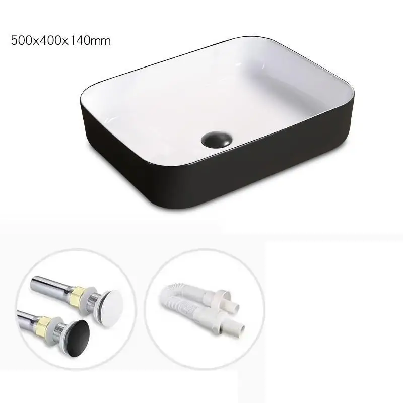 Version A Banyo Da Appoggio Bassin Black De Waschbecken Wasbak Sobre Encimera Cuba Para Pia Banheiro ванная раковина Lavabo умывальник - Цвет: Version A