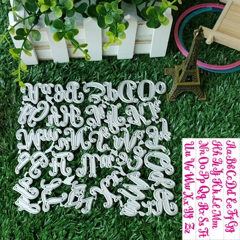 

26 uppercase and lowercase decorative metal cutting moulds, DIY scrapbooks, photo albums, relief cards, handicrafts moulds.