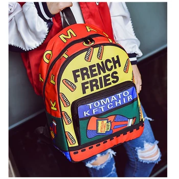 

Street punk backpack new water bottle printing backpack fashion personality multi-functional student bag BM01-BP-gxspjt