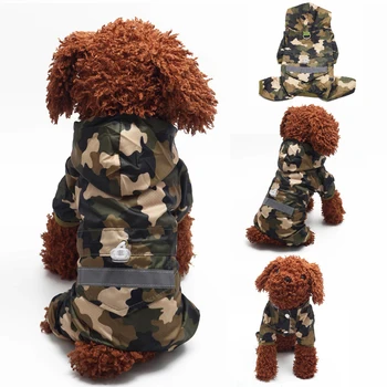 

1Pcs Windproof Pet Rainwear Dog Clothes Puppy Rain Coat Waterproof S/M/L/XL/2XL 4Colors PU