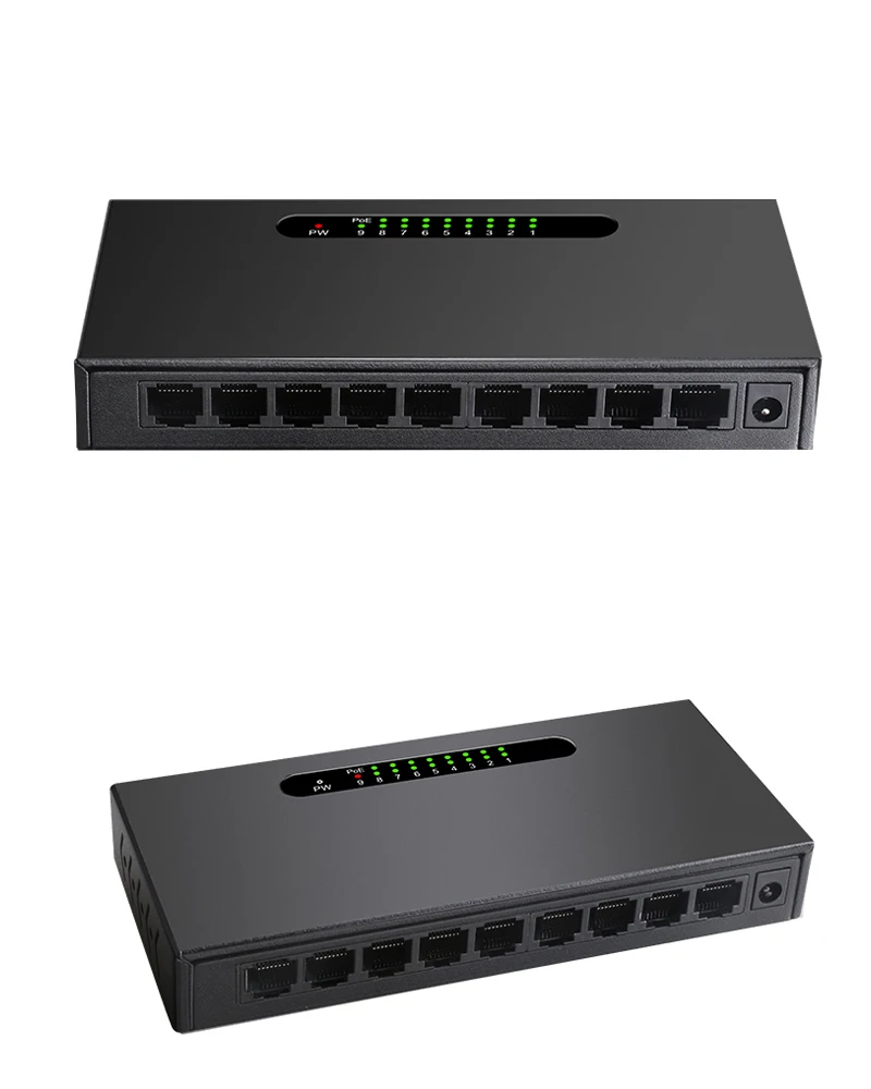 9 Порты и разъёмы коммутатор питания через Ethernet 10/100 Мбит/с коммутатор для высокоскоростной сети Ethernet для IP видеокамера POE CCTV