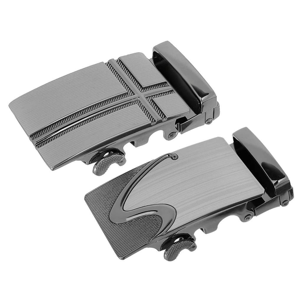 2pcs Fashion Ratchet Belt Buckle Only Business Automatic Slide Buckle 3.5cm Belt