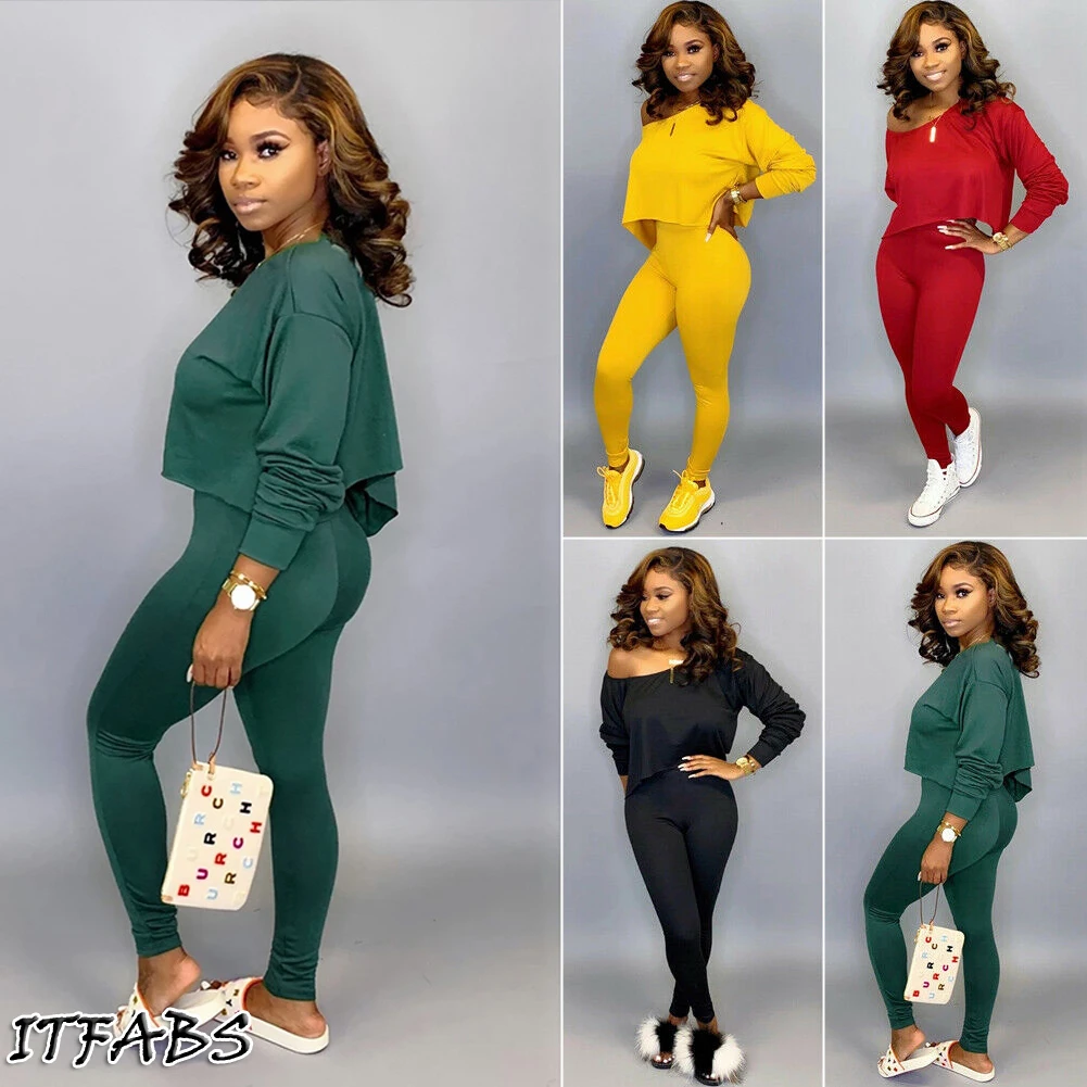 yellow sweatsuit set womens