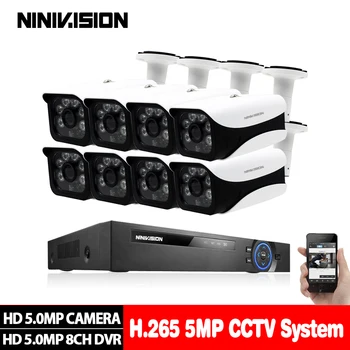 

HD 5MP H.265 Video Surveillance 8 Cameras Security Camera Set For CCTV indoor Outdoor Security Camera System AHD Camera DVR P2P