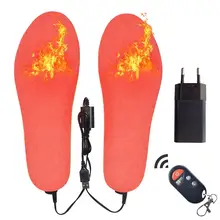 Стельки с электрическим подогревом с пультом дистанционного управления 1800mAh перезаряжаемые стельки с подогревом от аккумулятора грелка для ног для катания на лыжах, пеших прогулок, рыбалки