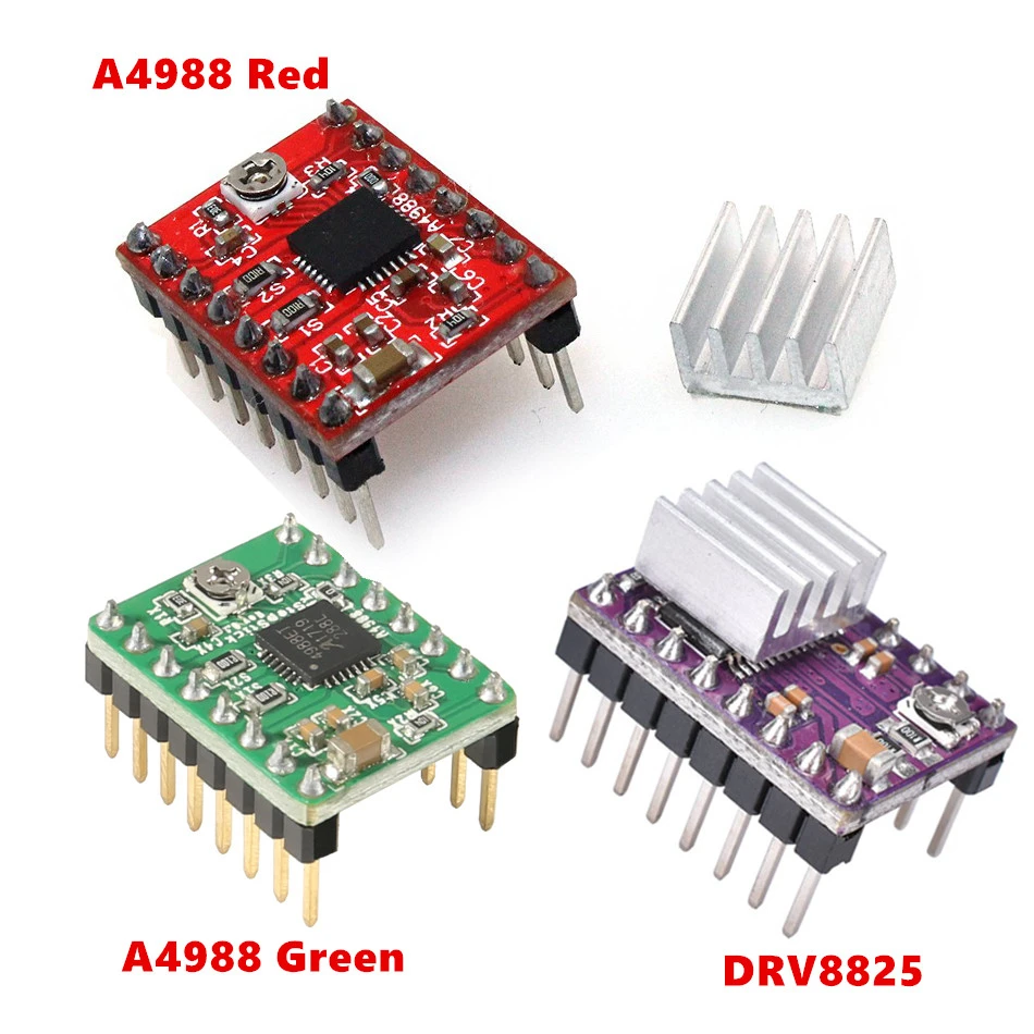 Aokin DRV8825 модуль драйвера шагового двигателя с радиатором A4988 для 3D-принтера Rrerap Ramps
