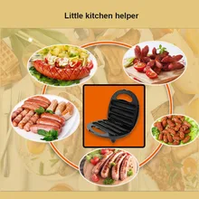 220V Электрический колбаса машина для варки в масле для хот-догов бар чайник гриль для выпечки домашний Muffin сковородка для жарки барбекю гриль машина для завтрака