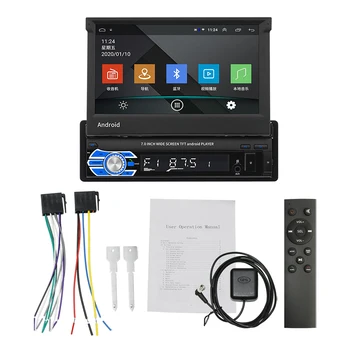 

Car mp5 player Car Multifunction Audio Radio 1DIN 7 inch wifi bluetooth HD Retractable touch screen driving recorder with GPS