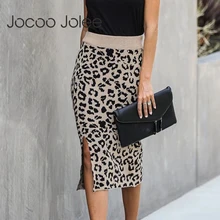 ##Special Price Jocoo Jolee Leopard Print Fluted Knitted Skirt Casual High Waist Long Split All-match Midi Skirts Winter One Step Pencil skirt ##Special Price Jocoo Jolee Leopard Print Fluted Knitted Skirt Casual High Waist Long Split All-match Midi Skirts Winter One Step Pencil skirt