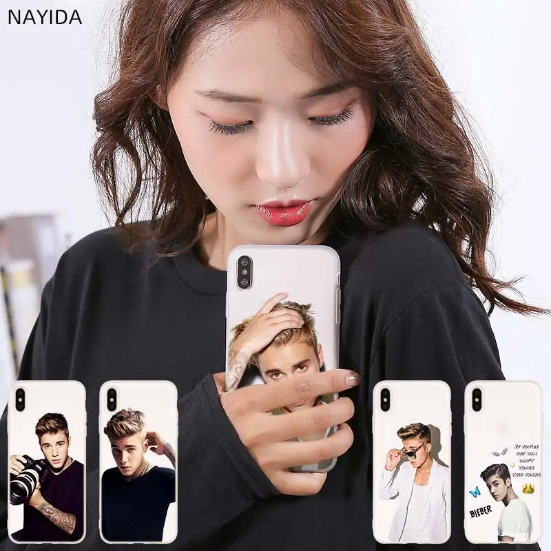 Soft Silicone Case For iPhone 13 12 Mini 11 Pro XS Max XR X 8 7 6 Plus SE S scratch proof Cover JUSTIN BIEBER Super Star Fundas | Мобильные