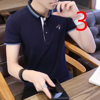 

Short-sleeved t-shirt men's tide brand personality fashion 2019 summer wild ice silk material hollowing tide 7317