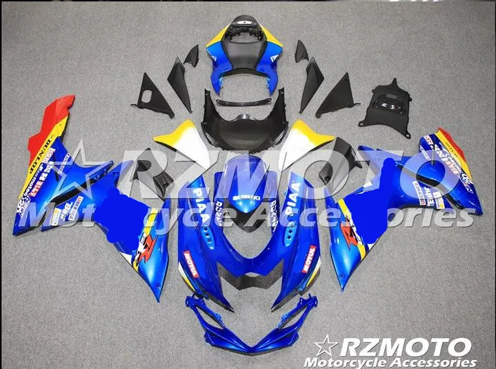 ACE наборы ABS впрыски обтекатели комплект подходит для SUZUKI GSX-R600 GSX-R750 L1 L3 2011 2013 синий красный A89