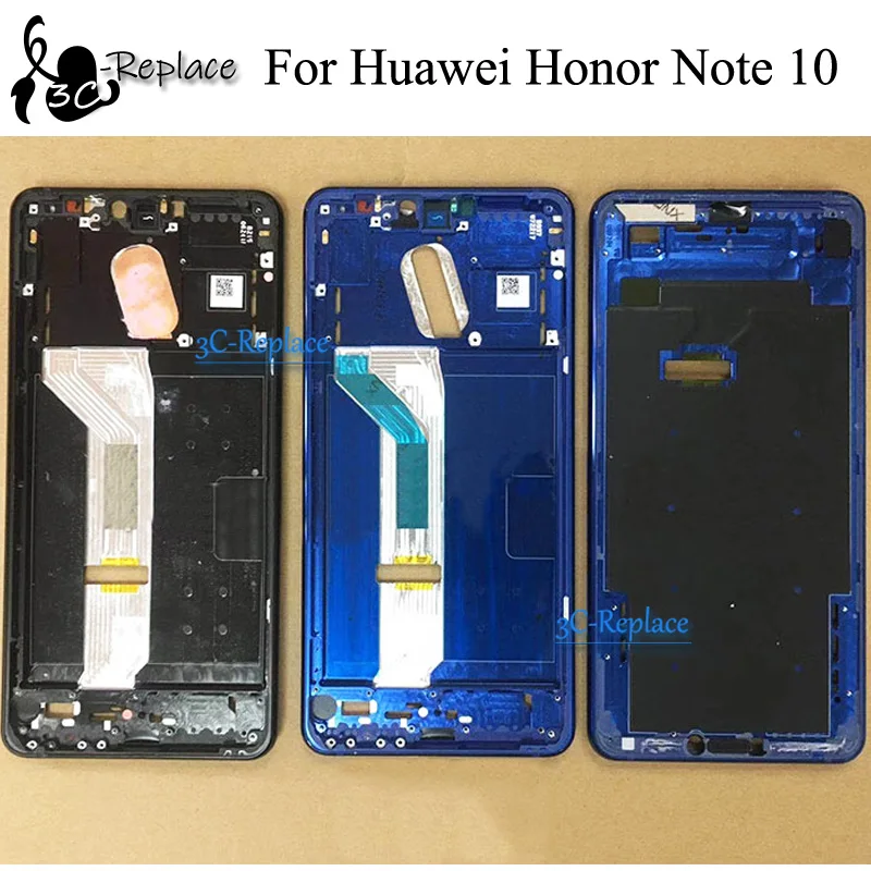 Черный/синий 6,95 дюйма для huawei Honor Note 10 Передняя панель корпуса шасси ЖК-рамка дисплея рамка лицевой панели Передняя рамка