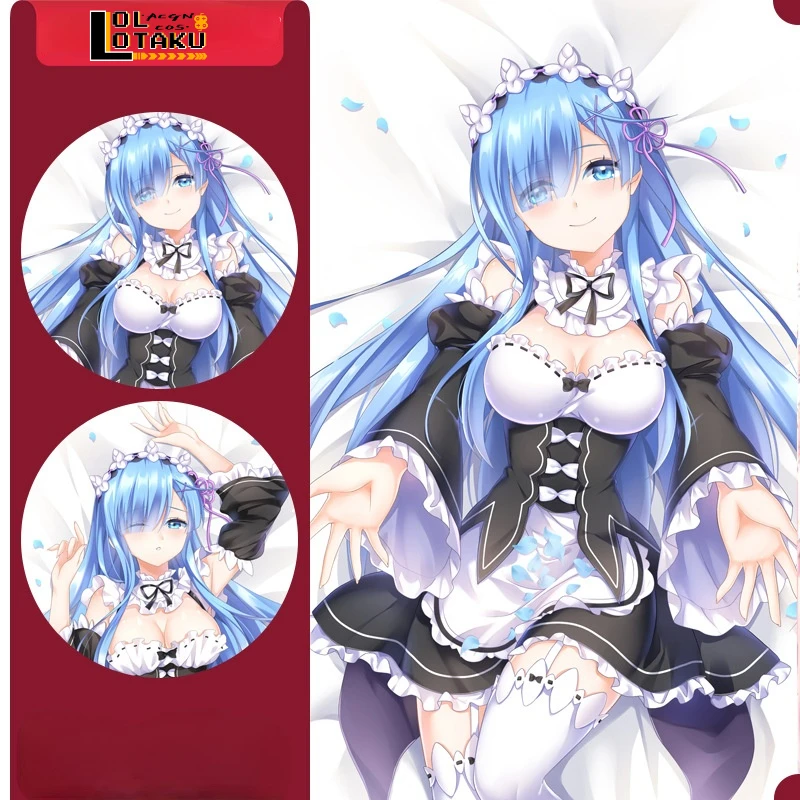 Rem Re:Zero Starting Life In Another World Dakimakura Hugging Body Pillow Case Otaku Fullbody Cover Home Bedding Gift | Тематическая