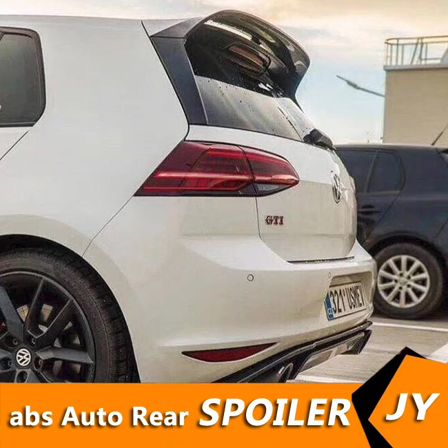 

For Volkswagen GOLF 7 MK7 Spoiler 2014-2018 CEK GOLF 7.5 spoiler ABS Material Car Rear Wing Primer Color Rear Spoiler