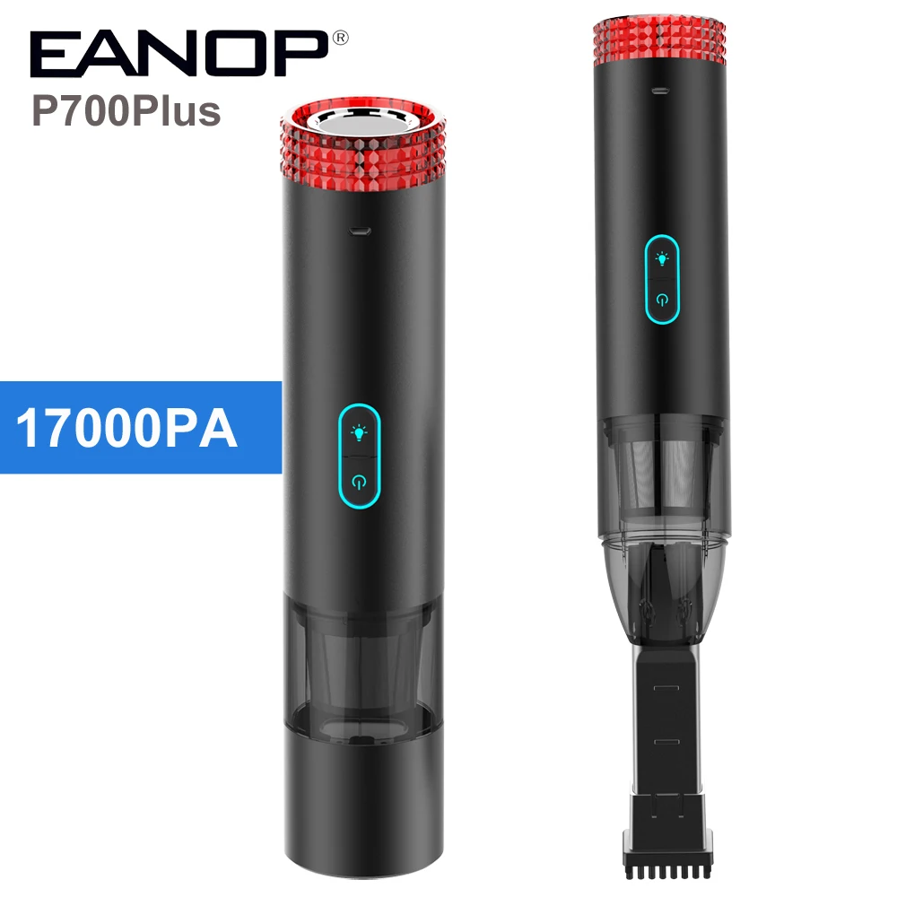 

EANOP P700plus Portable Car Vacuum Cleaner Wireless USB Rechargeable Vacuum Dust Remove for Car Home Carpet Sofa Pet 17000 Pa