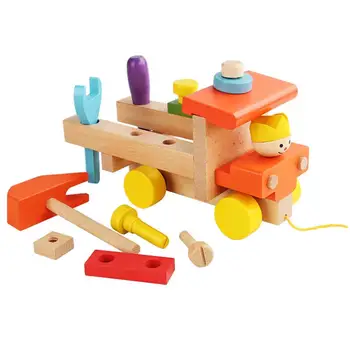 

1 Set Assembled Trailer Toy Early Educational Toy For Children Girls