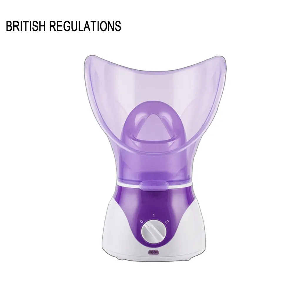 UK plug Паром лицо глубокое очищение машина лица тепловой опрыскиватель Увлажняющий спрей фиолетовый - Цвет: UK plug