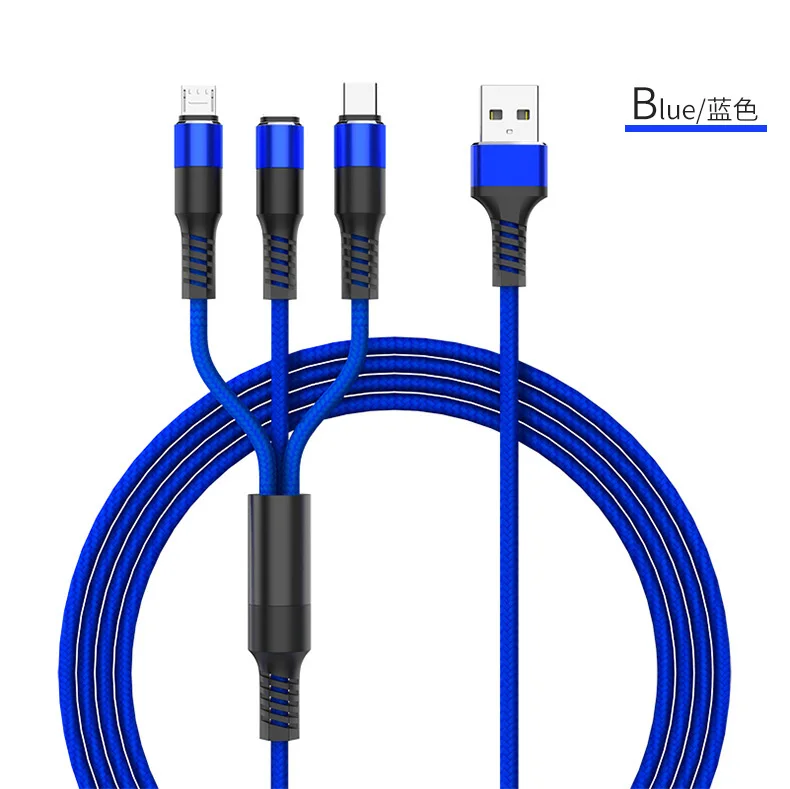 3 в 1 Usb кабель type C микро мобильный телефон кабель для iphone 11 X XS 8 7 6 samsung S9 S8 S10 5G Xiaomi huawei провод для быстрой зарядки