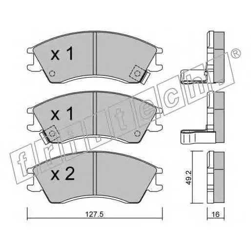 Колодки тормозные дисковые передние SUBARU JUSTY fri.tech. 163.0|Тормозной цилиндр| |