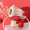 Automatic Bubble Blower Toy Electric Bubble Machine Flashing Light Music Soap water Bubbles Maker Gun for Child Kid Outdoor Toys 1