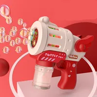 Automatic Bubble Blower Toy Electric Bubble Machine Flashing Light Music Soap water Bubbles Maker Gun for Child Kid Outdoor Toys 1