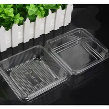 100 шт Квадратные прозрачные коробки для торта Пластиковые Коробочки для кондитерских изделий для выпечки ПВХ посылка упаковочные коробки для печенья