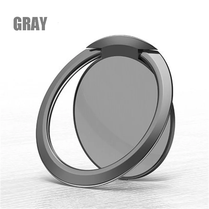 Dark gray Магнитный автомобильный держатель телефона Подставка для Samsung Galaxy S8 s9 iPhone X 8 телефон кронштейн Ультратонкий 1,8 мм Универсальный палец кольцо держатель - Цвет: Dark gray