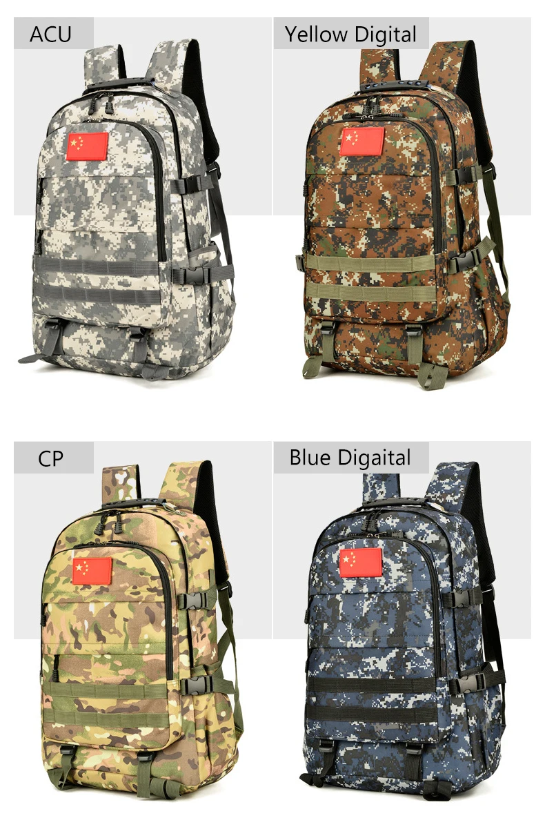 Походный рюкзак для кемпинга, большой Камуфляжный тактический рюкзак, армейская сумка, военный рюкзак для путешествий на открытом воздухе, спортивный рюкзак для альпинизма XA908WA