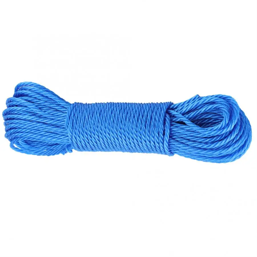 New 20m Clotheslines Long Colored Nylon Rope Climbing Traction Tying Shade Net Rope Clothesline Garden Camping Outdoors - Цвет: A