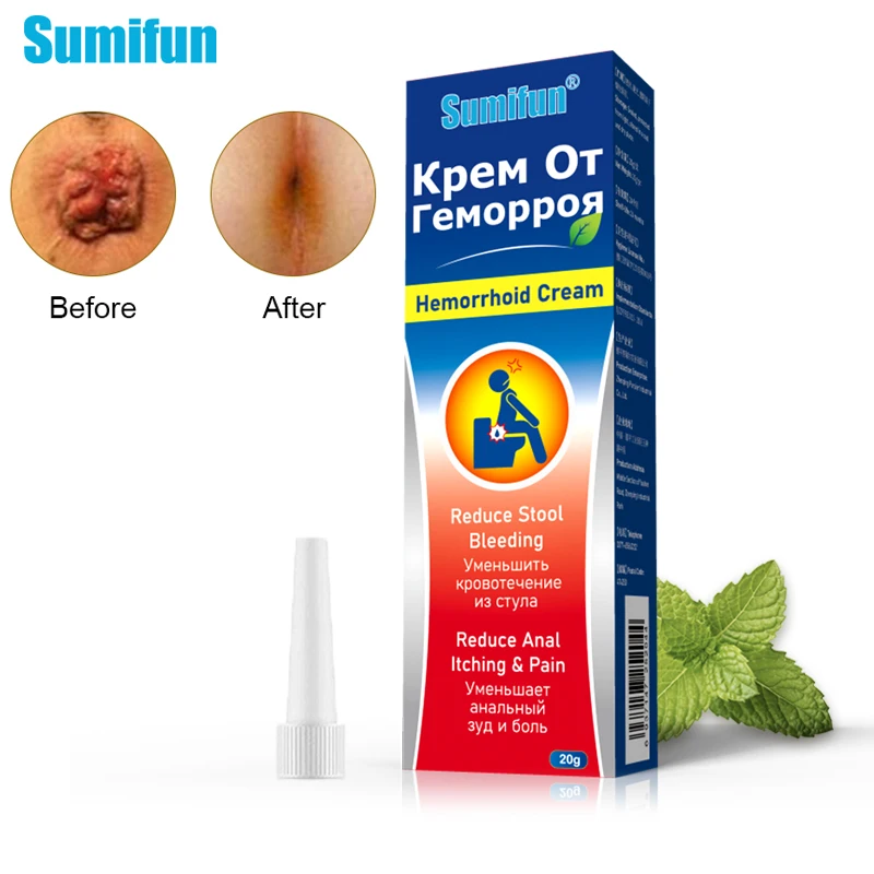 1box Mint Hemorrhoids Ointment Herbal Powerful Cream Internal Piles External Anal Treatment Itchy Relief P1223 | Красота и здоровье