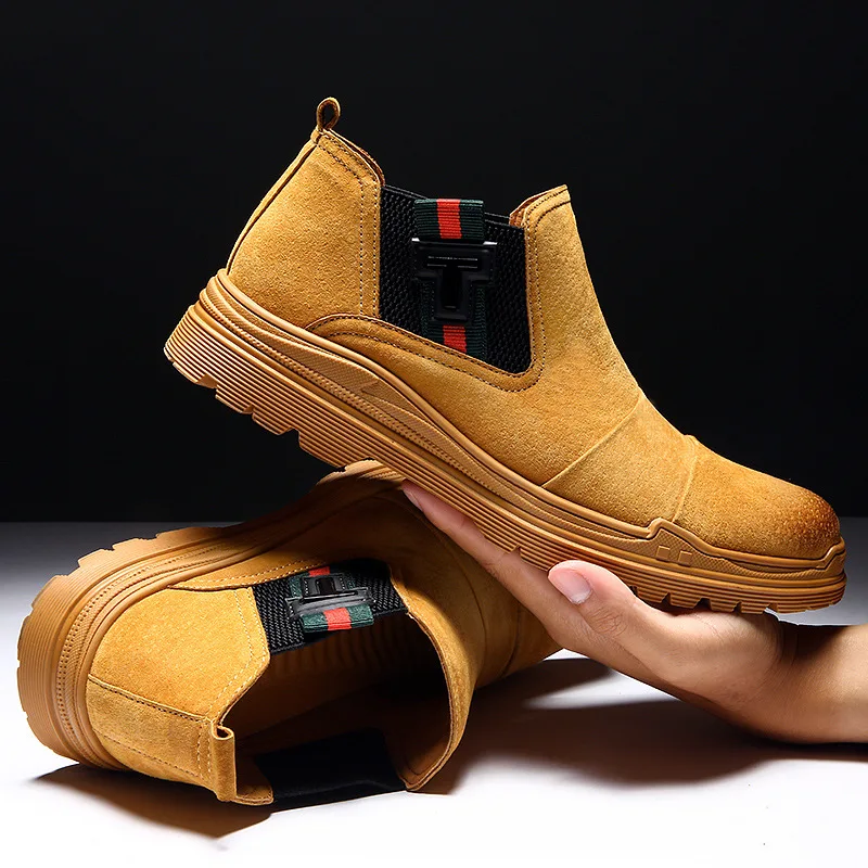 

2019 Autumn New Style Men Martin Boots England Hight-top MEN'S SHOES Retro Trend Men's Boots Big Head Shoes Bang 8885