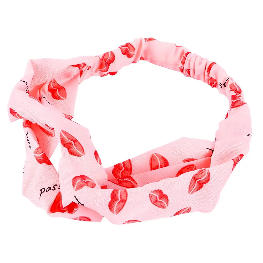 pink Женский головной убор, повязка в клетку с бантом, эластичная чалма, головной убор, женские аксессуары для волос, полосатые повязки для волос - Цвет: pink