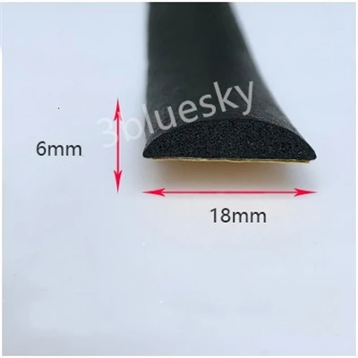 Rodada D Isolamento Bar Strip 3mm - 38mm Grosso Preto